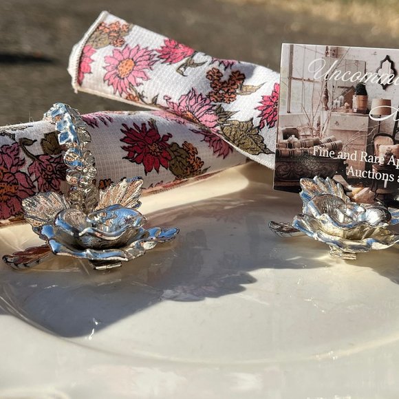 Vintage Princess House Napkin Rings & Place Card Holder - Set of Two NEW - Picture 2 of 10